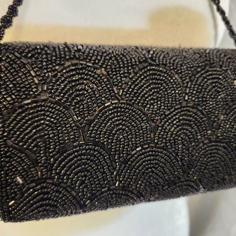Beaded Evening Bag Shell Pattern - image 5